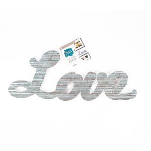 NEW Galvanized Metal Love Wall Decor Sign
